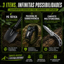 Pá Tática Survival Pro - Compre 1 LEVE 3 🔥