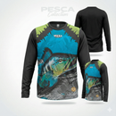 Camiseta de Pesca Unisex UV Premium Vizza Sports - Edição Exclusica Tucunas Pro 🔥